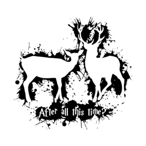 Harry Potter - Marauders - Prongs and Lily splashes outline (black) - After all this time ...