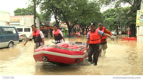 Rescue Team In Flood Crisis Manila Philippines Stock video footage ...