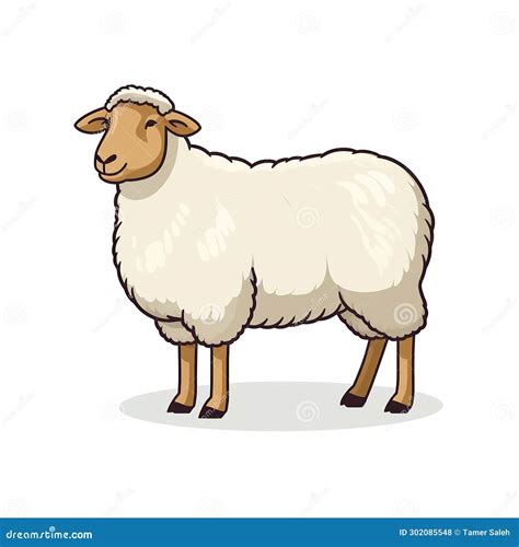 Sheep vector Illustration. stock illustration. Illustration of grazing - 302085548