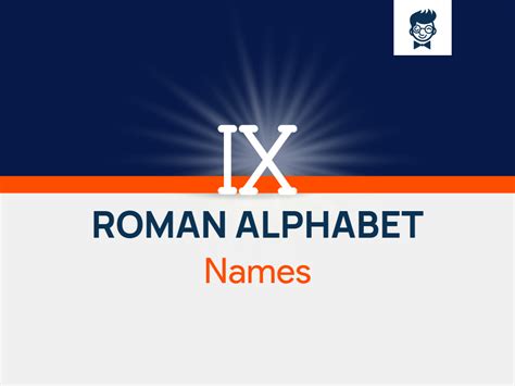 Roman Alphabet Names: 630+ Catchy And Cool Names - BrandBoy