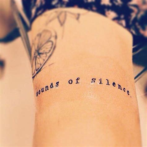 @nil_gomis on Instagram: “Sounds of Silence #lettering #simonandgarfunkel #ink #tattoo ...