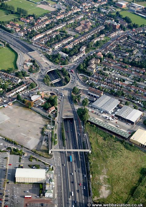 Chingford Road roundabout on the North Circular Road from the air | aerial photographs of Great ...