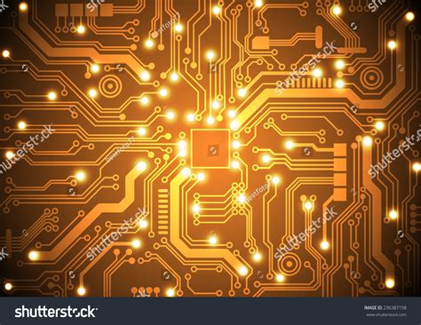 Circuit Board Vector Background Vector Illustration Stock Vector (Royalty Free) 236387158 ...