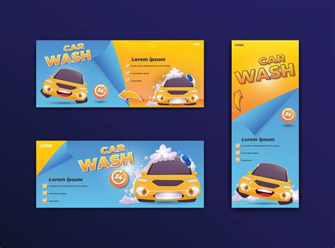 Car Wash Banner Vector Art, Icons, and Graphics for Free Download