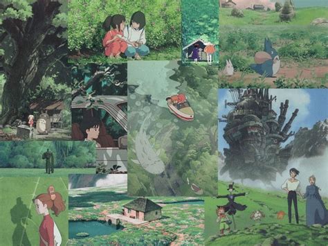 Studio Ghibli wallpaper, green aesthetic | Anime artwork wallpaper ...