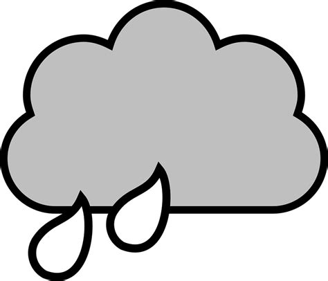 Cloud Rain Drops · Free vector graphic on Pixabay