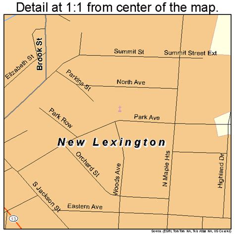 New Lexington Ohio Street Map 3954866