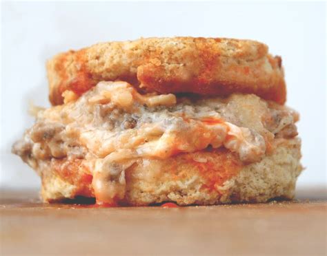 Venison Sausage Gravy + Biscuit Sandwich