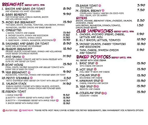 Lazy Moes Menu, Menu for Lazy Moes, Oakleigh, Melbourne - Urbanspoon/Zomato