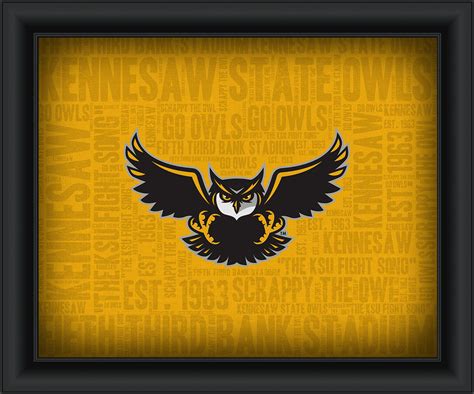 Kennesaw State University "College Logo Plus Word Clouds" - 15 x 18 Framed Print - Plaques & Signs