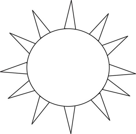 Black and White Sun for Letter S Clip Art - Black and White Sun for ...