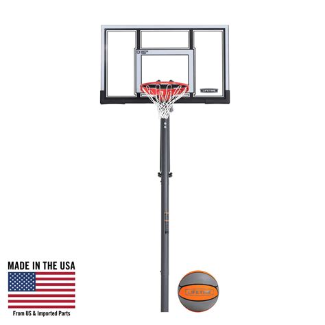 Lifetime 54 In. Polycarbonate Adjustable In-Ground Basketball Hoop, 90962 - Walmart.com