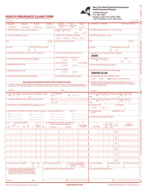 Uhc Empire Plan Claim Form - PlanForms.net