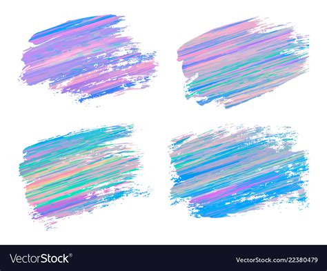 Abstract acrylic brush strokes isolated on white Vector Image