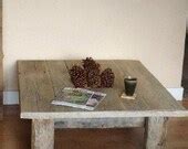 Items similar to Square barnwood coffee table on Etsy
