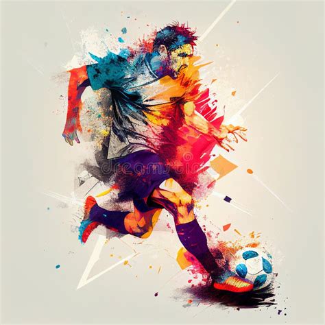 Colorful Abstract Soccer Background. Soccer Poster. Football Background ...