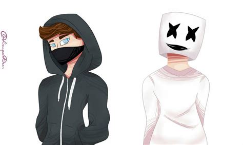 Alan Walker and Marshmello. by Limpid-Deer on DeviantArt