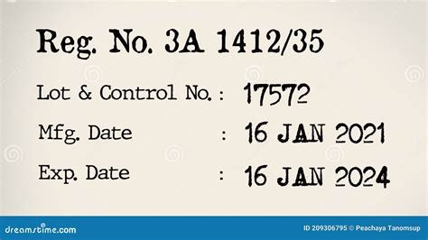 Expiry Date and Manufacturing Date Stock Image - Image of date, number ...