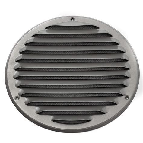 Buy Vent Systems 8" Gray Soffit Vent Cover - Round Air Vent Louver ...