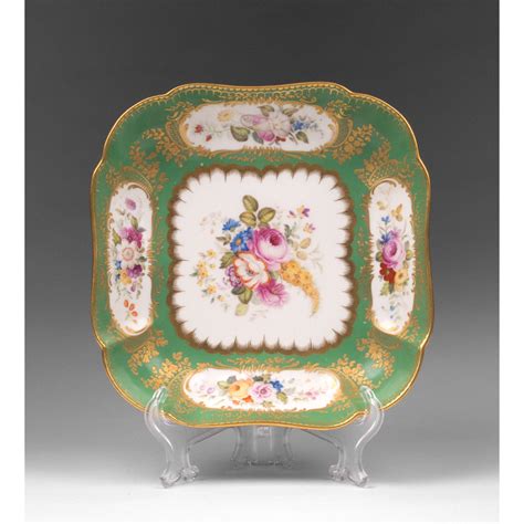 1815- 1817 English Nantgarw Porcelain Square Serving Dish from piatik on Ruby Lane