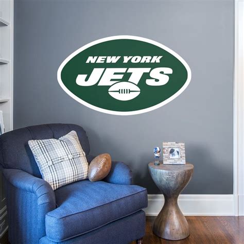 New York Jets: Logo - Giant Officially Licensed NFL Removable Wall Decal | Removable wall decals ...