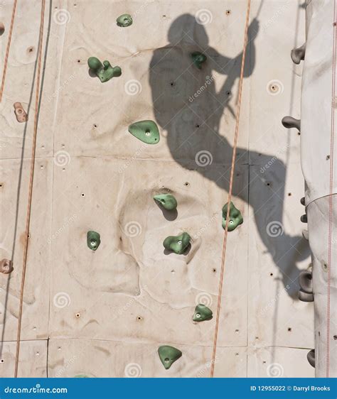 Shadow Climbing Rock Wall stock photo. Image of adventure - 12955022