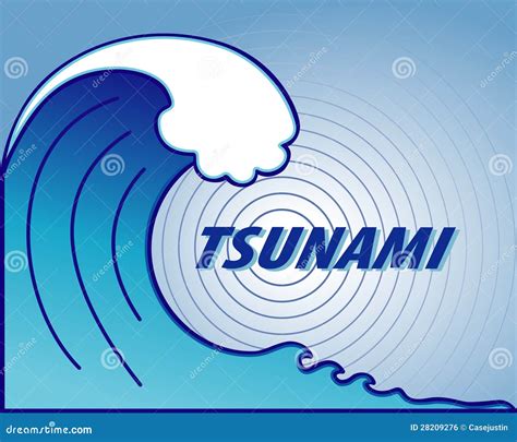 Tsunami Big Wave Icon, Cartoon Style Vector Illustration ...