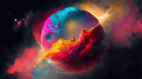 🔥 Download Space Nebula Colorful Digital Art 4k Wallpaper iPhone HD ...