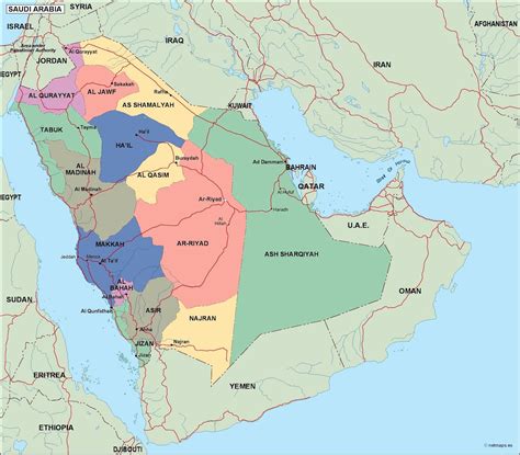 saudi arabia political map. Eps Illustrator Map | Vector maps