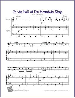 In the Hall of the Mountain King | Free Violin Sheet Music ...