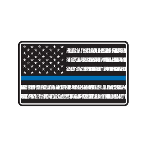 Printed vinyl Police Blue Line American Flag Sticker / Decal **Free ...