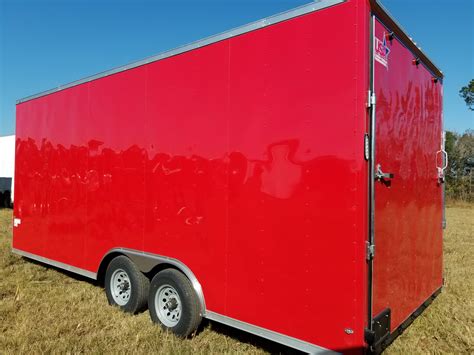 Red 8.5x20 Enclosed Trailer With Extra Height. (ad 860) - USA Cargo Trailer