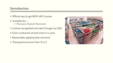 MOH UAE Pharmacy License Guidelines | PPT