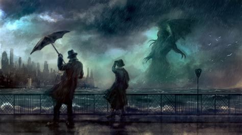 Lovecraftian Cthulhu Fantasy HD Wallpaper by Edouard Noisette