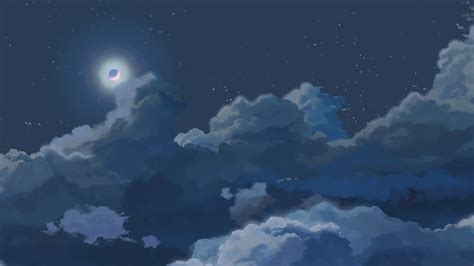 Night Sky With Cloud Anime Wallpapers - Wallpaper Cave