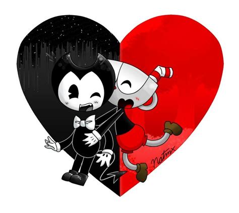 Bendy x cuphead fanart - mazcolor