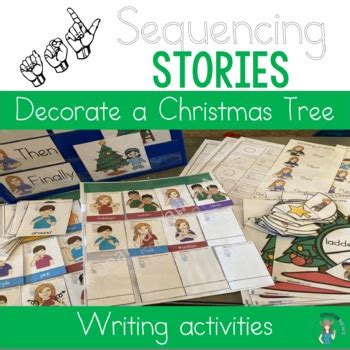 ASL Decorate a Christmas Tree Sequencing Story by A Deaf Education News