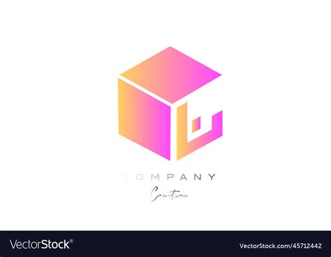 Pink yellow j letter alphabet letter logo icon Vector Image