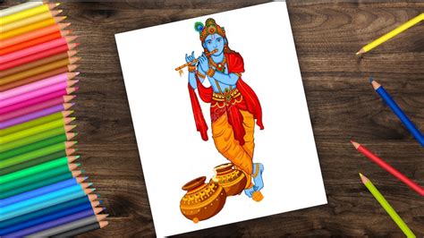 How To Draw Lord Krishna Krishna Drawing Krishna Drawing Easy | Images and Photos finder