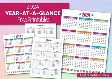 2024 Yearly Calendar Free To Print 2021 - 2024 Calendar With Holidays ...