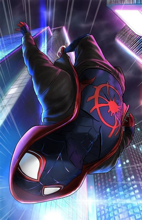 Spider-Man Miles Morales | Spiderman artwork, Marvel superhero posters, Black spiderman