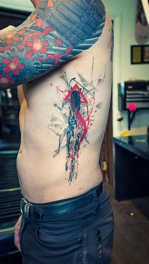 abstract splatter tattoo ink by foxxmax on deviantART | Rib tattoos for guys, Abstract art ...