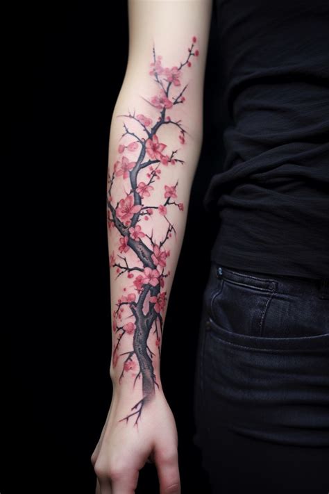 Japanese Floral Tattoo on Arm | Cherry blossom tattoo shoulder, Cherry blossom tattoo, Hand tattoos