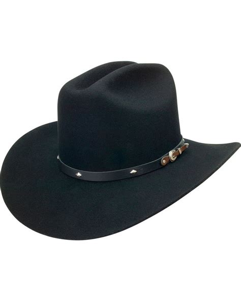 Silverado Men's Wool Felt Black Cowboy Hat, Black, hi-res | Cowboy hats, Black cowboy hat, Hats ...