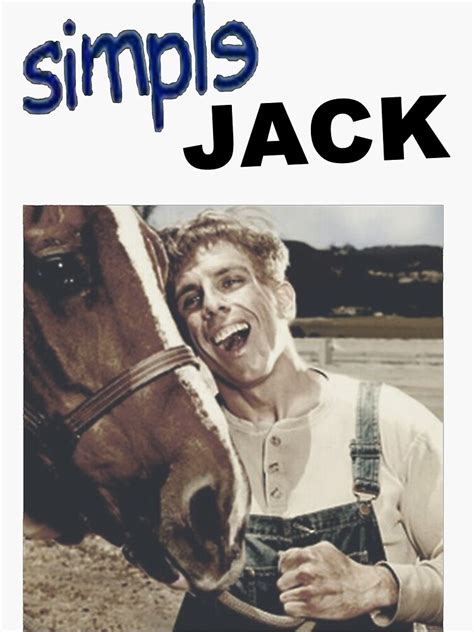 "Tropic Thunder - Simple Jack - Ben Stiller Unisex " Sticker for Sale ...