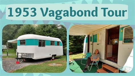 1953 Vagabond Vintage Camper Trailer Tour - YouTube