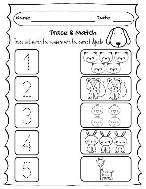 Tracing Numbers 1 5