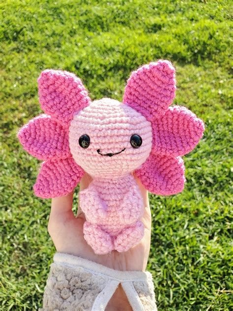 Pink axolotl. I'm in love! First thing I've made for myself in a long ...