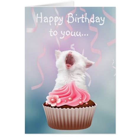 Happy Birthday kitten Card | Zazzle