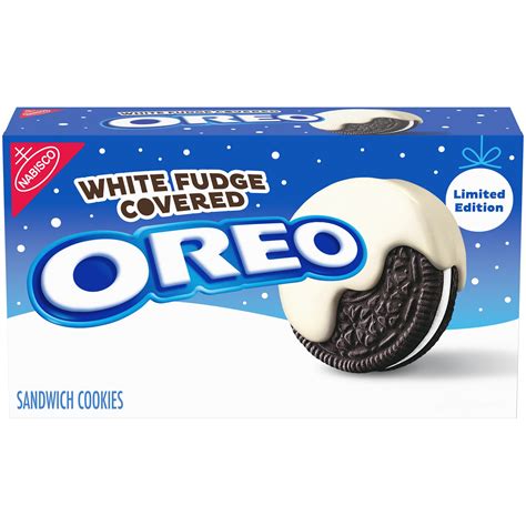 White Fudge Covered OREO Sandwich Cookies, Holiday Edition, 1 - 8.5 oz ...